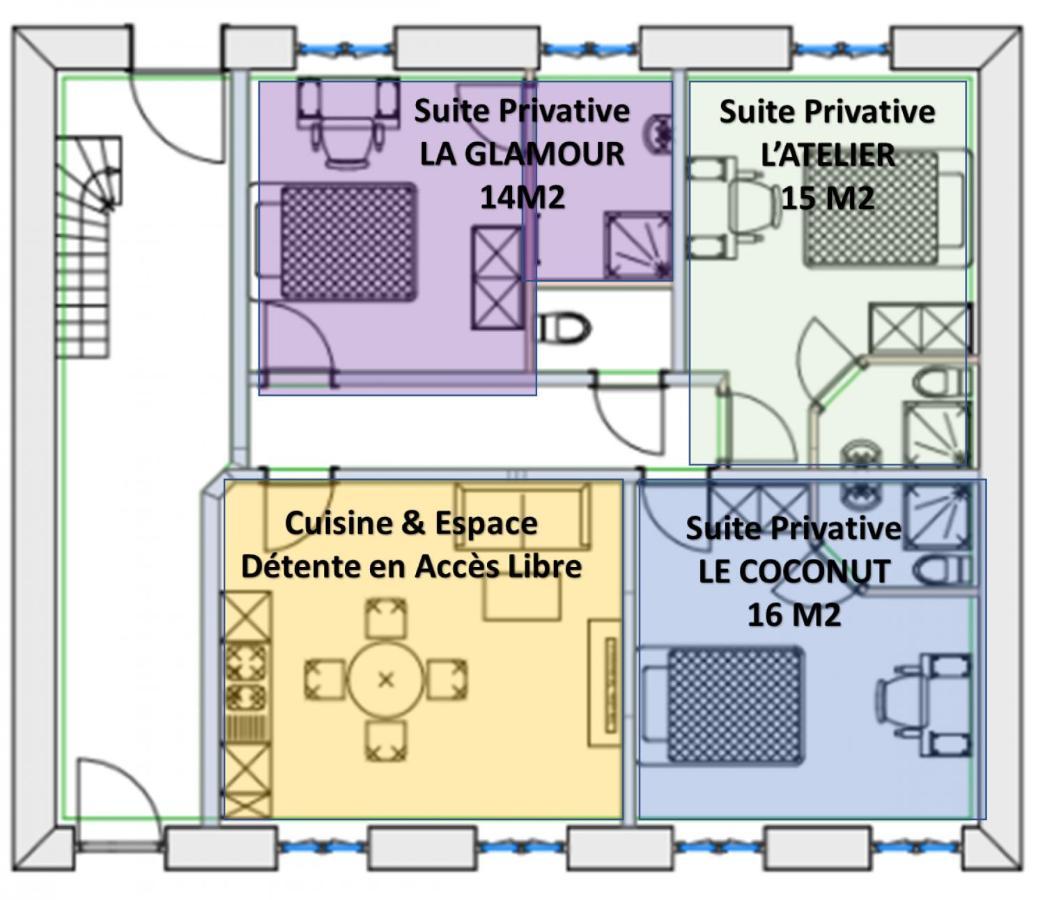 Le convivial, appartement Centre ville Mulhouse Chambre photo